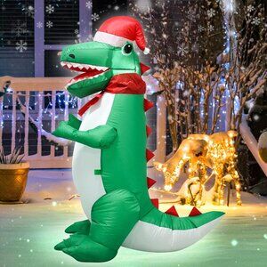 Christmas Inflatable Dragon with LED Lights for Indoor and Outdoor Decoration